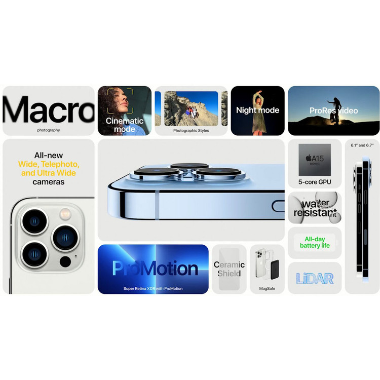 گوشی موبایل اپل مدل iPhone 13 Pro Max A2644 دو سیم کارت ظرفیت