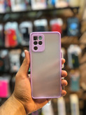 قاب گوشی Samsung Galaxy A22 4G هیبریدی دکمه رنگی مدل پشت مات محافظ لنزدار
